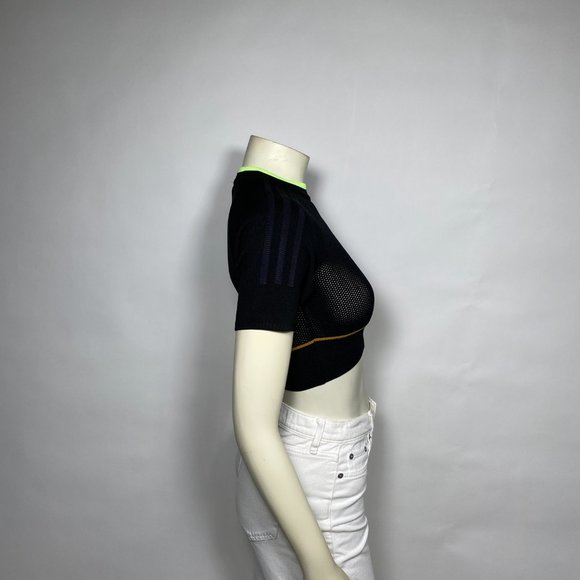 ADIDAS x IVY PARK Black Mesh Knit Crop Top - Picture 4 of 8